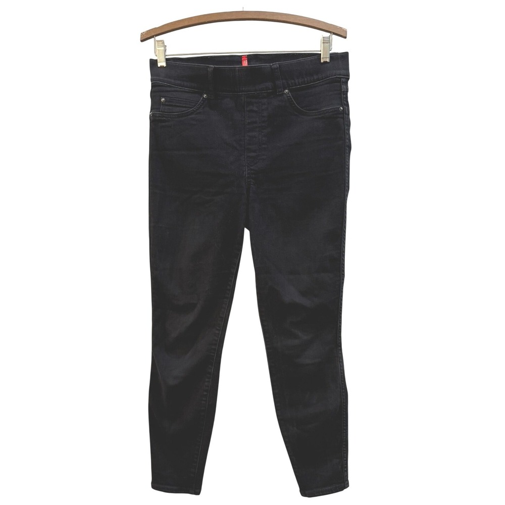 Spanx Jean-ish Leggings Black High Rise Pull On‎ Denim Jeggings Womens Medium